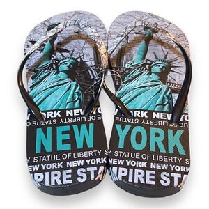 New York Statue Of Liberty Flip Flops, Women’s Size 8.5-9M NWOT